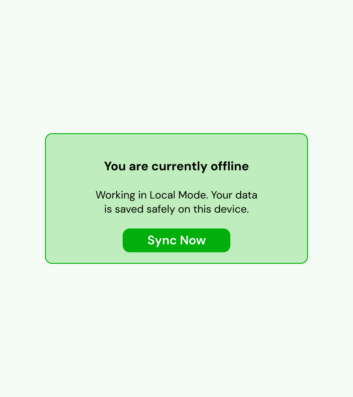 Order in Offline Mode