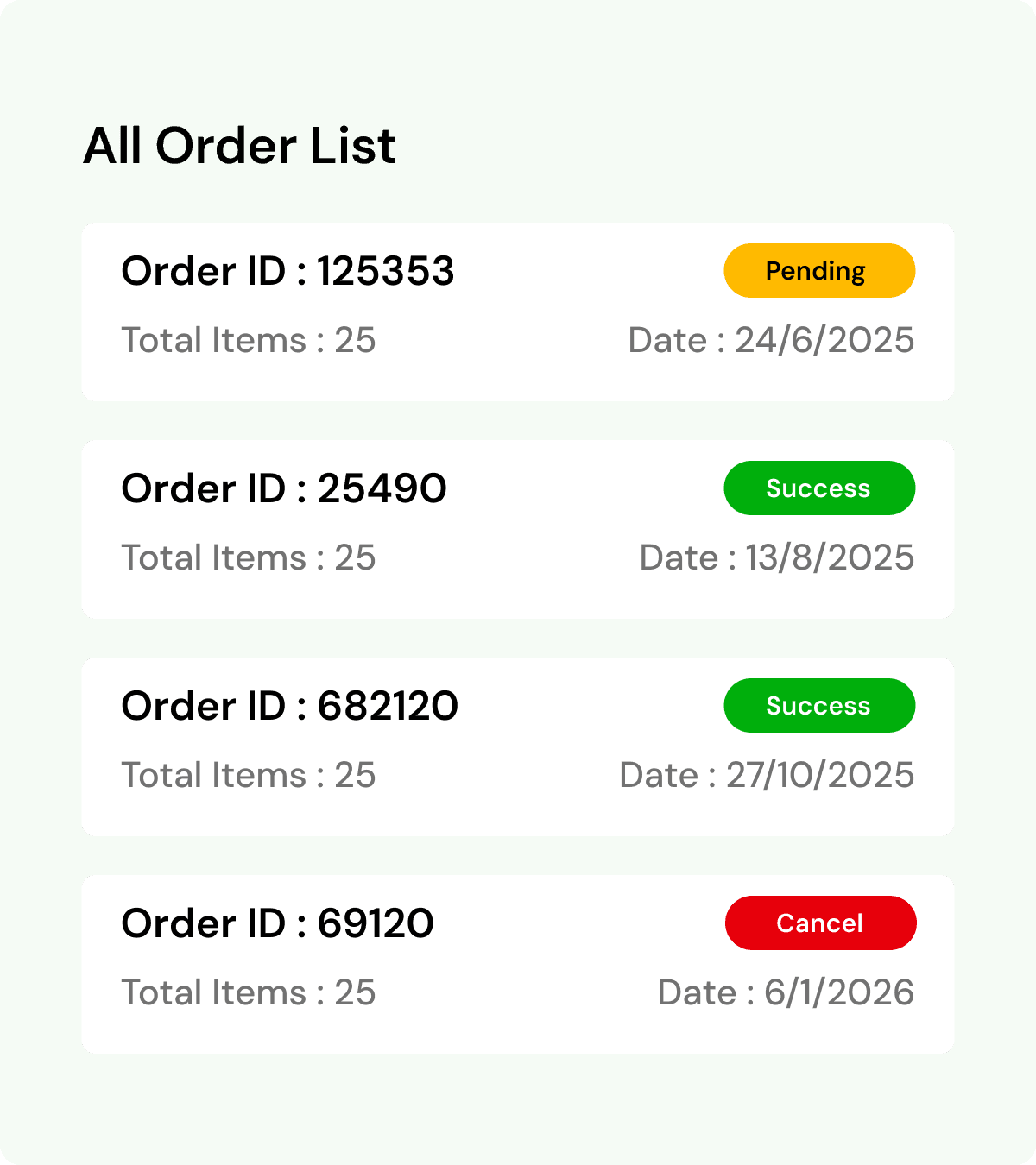 Simple, mobile-first ordering app